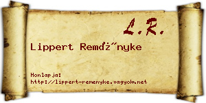 Lippert Reményke névjegykártya